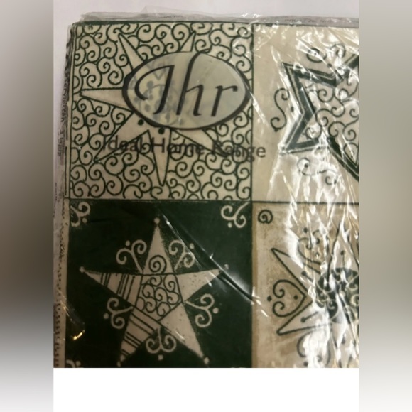 New 20 "Country Stars" Napkins Cream Green made in Germany 3 Ply 6 1/2" - Picture 8 of 10